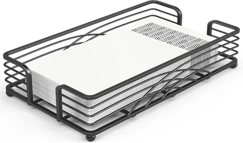 Vista 14 de Bandeja Soporte de Toallas de Invitados de Acrílico para Baño – Soporte Vertical para Toallas de Papel para Toallas de Mano Desechables, Organizador