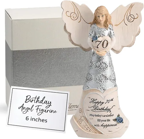 Vista 6 de Pavilion Gift Company 82413 Elements Angels - Bendición de cumpleaños: que los deseos de hoy te traigan hermosos mañanas Figura de ángel de 6