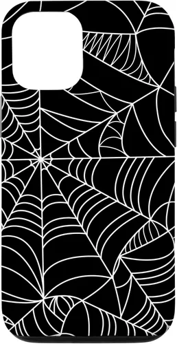 Vista 26 de iPhone 16 Spider Web Halloween Pattern Spooky on Black Case