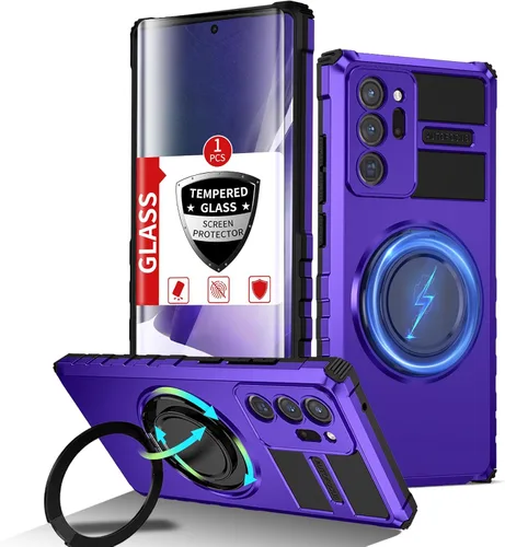 Vista 37 de Funda magnética para Samsung Galaxy Note 20 Ultra compatible con carga inalámbrica MagSafe, con 1 protector de pantalla, anillo de soporte integrado