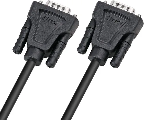 Vista 5 de DTech Cable RS-232 de 10 pies RS232 Serial Cable macho a macho 9 Pin DB9 Cable recto a través