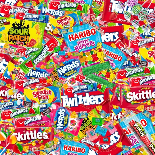 Vista 2 de Paquete variado de caramelos a granel, caramelos de 2 libras, caramelos envueltos individualmente CandyBulk, caramelos, rellenos de piñata, rellenos