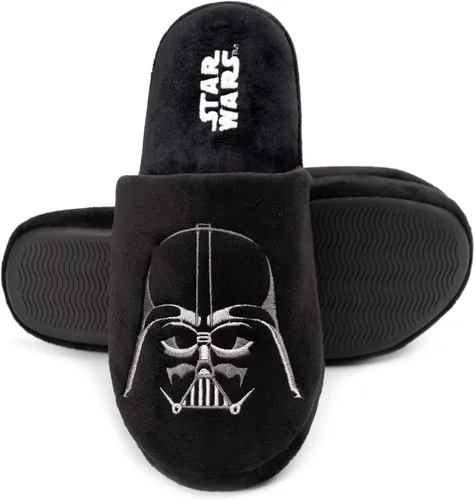 Vista 2 de STAR WARS Zapatillas de hombre Darth Vader Dark Side Poliéster House Shoes Negro