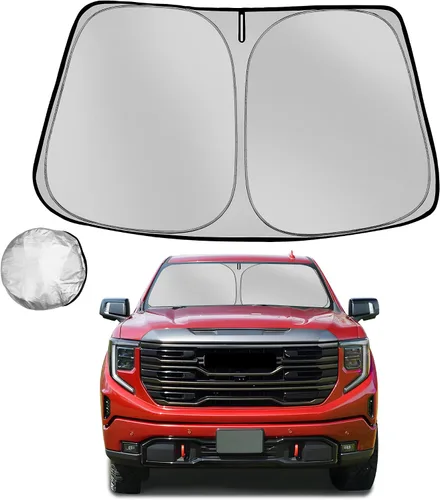 Vista 22 de [Usado] Parasol para parabrisas Che-vrolet/Chevy Silverado 1999-2006 plegable para ventana delantera de automóvil, bloquea los rayos UV y el calor
