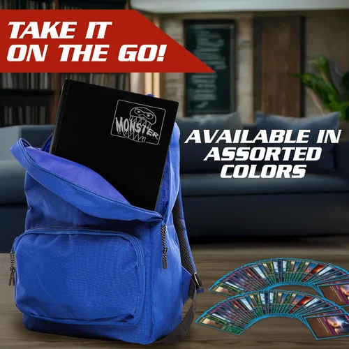 Vista 7 de Monster Binder - Álbum de tarjeta coleccionables, 9 bolsillos para tarjetas, retiene 360 de Yugioh, Magic, y Pokémon, Matte Teal Verde azulado mate