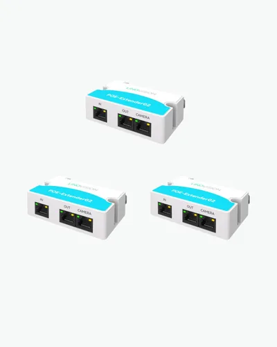 Vista 11 de LINOVISION Mini extensor POE de 2 puertos hasta 1000 pies de alimentación a través de Ethernet sobre cable Cat5/6, divisor POE a 2 dispositivos POE
