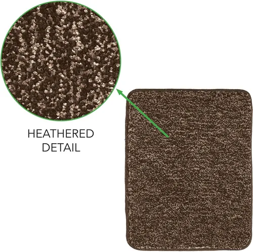 Vista 7 de mDesign Tapete rectangular de microfibra de poliéster antideslizante para spa, tapete de felpa jaspeado absorbente de agua para tocador de baño