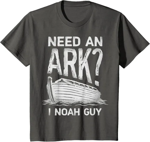 Vista 36 de Need an Ark I Noah Guy Funny Christian Men Women Pun Humour T-Shirt Negro
