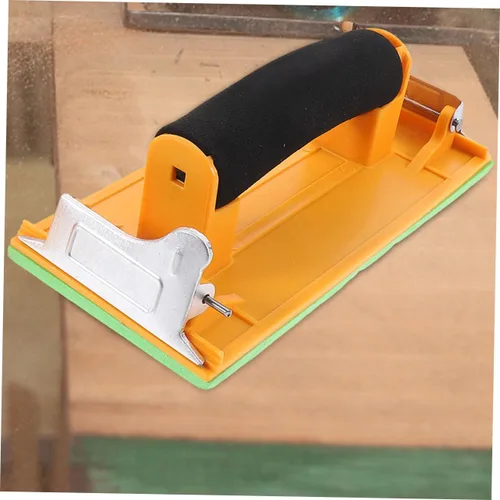 Vista 6 de Uonlytech Soporte para papel de lija con asa, herramienta ligera para lijar a mano contorneada para proyectos de paneles de yeso y placas de yeso