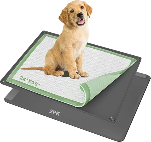 Vista 22 de Bandeja para orina de perro para almohadillas de orina de 30 x 36 pulgadas Gris
