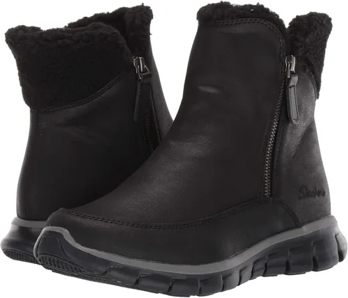 Vista 7 de Skechers Synergy-Botas cortas con cremallera de un cuarto para mujer con ribete Sherpa Snow, Nieve, 6-11