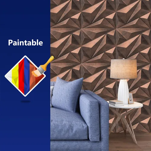 Vista 6 de Art3dwallpanels Panel de pared de PVC 3D diamante para decoración de pared interior, panel de PVC para decoración de pared, paneles de pared