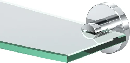 Vista 4 de Gatco 4666 Reveal - Estante de vidrio templado curvado montado en la pared de 20.13 pulgadas de ancho x 5.40 pulgadas de profundidad Estante
