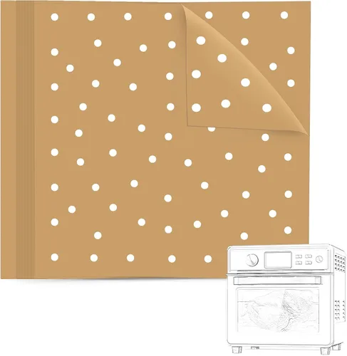 Vista 9 de BYKITCHEN Forro para horno para freidora de aire, 9 x 11 pulgadas, papel pergamino rectangular sin blanquear, compatible con Cuisinart, Breville
