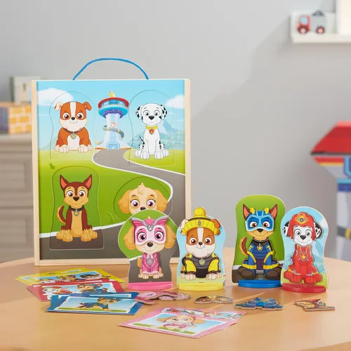 Vista 9 de Melissa & Doug Juego de actividades magnéticas de madera de Paw Patrol