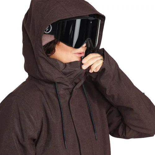 Vista 8 de Volcom Sherwin - Chaqueta de invierno con capucha aislada para snowboard y esquí para mujer