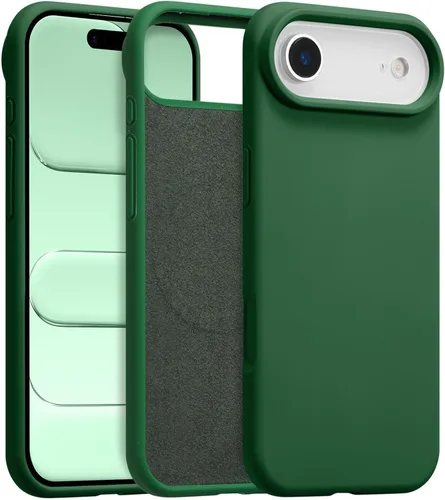 Vista 553 de Funda magnética de silicona para iPhone 13 Pro, color blanco antiguo [Compatible con Magsafe] [Forro de microfibra suave antiarañazos], funda