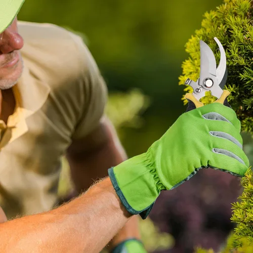 Vista 5 de Lothee 4 tijeras de podar para jardinería, tijeras de jardín de mano, tijeras de jardín resistentes, tijeras de corte de plantas de setos, tijeras