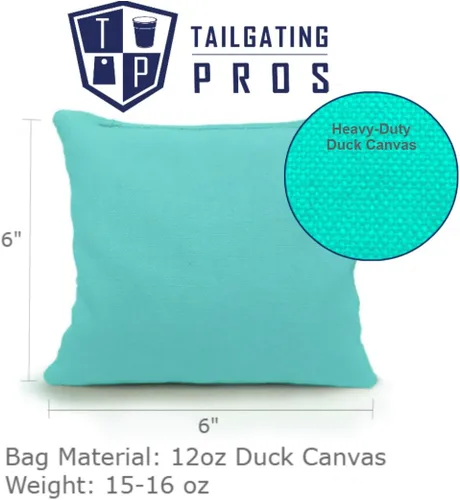 Vista 7 de Tailgating Pros Juego de tablero de Cornhole ligero con diseño piramidal con bolsas de frijoles y estuche de transporte, juego de cornhole