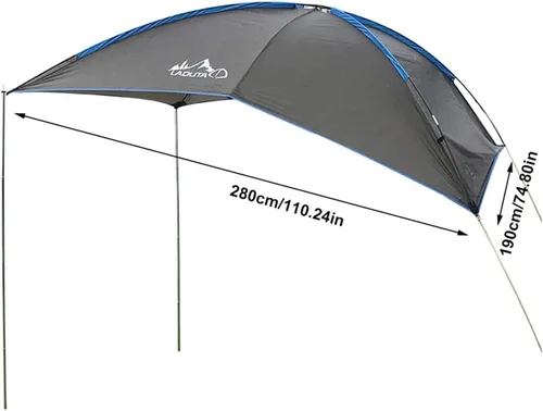 Vista 3 de Tienda de campaña para la puerta trasera del automóvil, toldo para auto, protección solar, impermeable, para SUV, MPV, Hatchback, minivan, camping