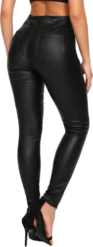 Vista 2 de SweatyRocks Pantalones de mezclilla ajustados de cintura alta para mujer