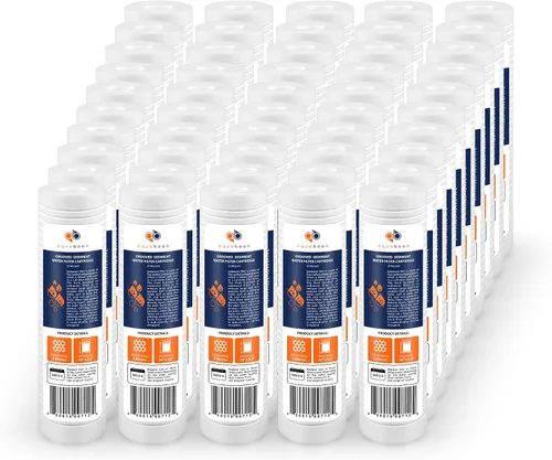 Vista 11 de Aquaboon Filtro de agua de sedimentos ranurados de 5 micrones de 10 x 2.5 pulgadas para cartucho de filtro de toda la casa compatible con AP110