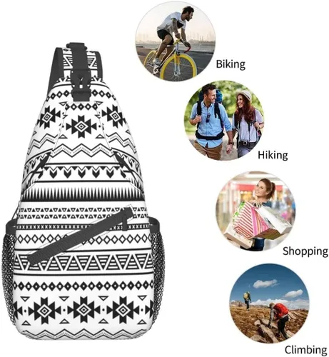 Vista 6 de SURERUIM Bolso bandolera impreso personalizado para mujeres y hombres, mochila cruzada para el hombro, bolsas de pecho, gimnasio, viajes