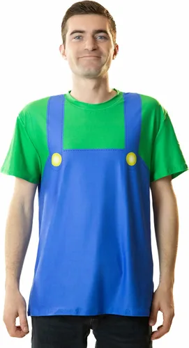 Vista 2 de Overol de colores para hombre, mujer, adolescente, camiseta de cosplay, Halloween, disfraces de Navidad