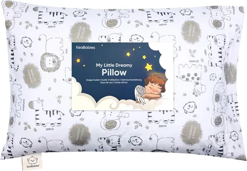 Vista 14 de Almohada para niños pequeños con funda - 13 x 18 pulgadas My Little Dreamy Almohada para niños pequeños de KeaBabies para viajar y dormir, funda