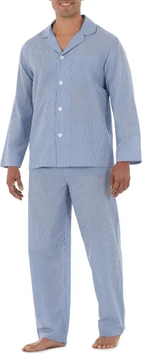 Vista 5 de Fruit of the Loom Conjunto de pijama de tela ancha de manga larga para hombre