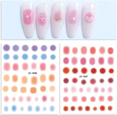 Vista 4 de Adhesivo holográfico 3D de estilo simple, diseño de estrellas y líneas de corazón de amor, para mujeres y niñas, decoración de dijes de manicura