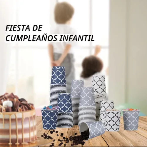 Vista 6 de Clawsoff [Paquete de 300] Vasos de papel de 3 onzas, vasos pequeños para enjuague bucal de 3 onzas, mini vasos de baño desechables, vasos de papel