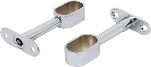 Vista 2 de Armario Ropa Colgando Riel de Tubería Soportes Soporte 0.630 in Dia 2pcs