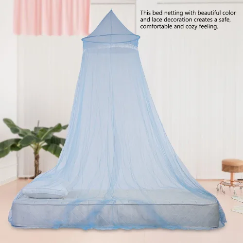 Vista 2 de Toldo para cama infantil, cúpula de malla de hilo de alta calidad, ventilación elegante de encaje de princesa para niños, toldo para cama