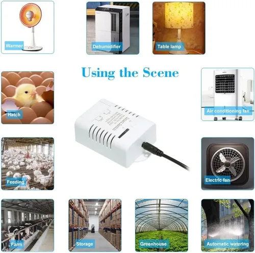 Vista 5 de eWeLink - Interruptor inteligente de 16 A con monitoreo de temperatura y humedad, controlador de termostato WiFi compatible con Alexa Google Home