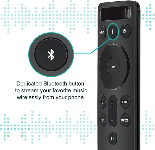 Vista 2 de para barras de sonido Vizio Bluetooth pantalla retroiluminada control remoto