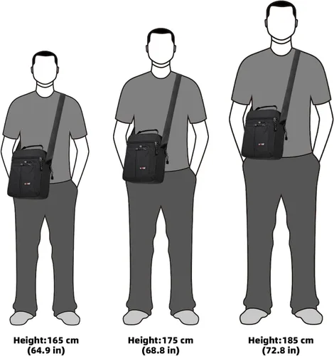 Vista 6 de KL928 Bolsa de mensajero para hombre Bolso cruzado de hombro, bolsa de viaje para hombre, bolso casual para trabajo y negocios