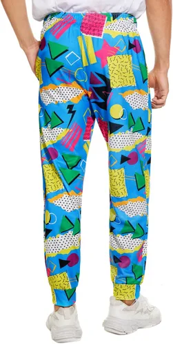Vista 2 de Pantalones deportivos retro de los años 80 y 90 para hombres y mujeres, pantalones de entrenamiento vintage, pantalones deportivos, trajes