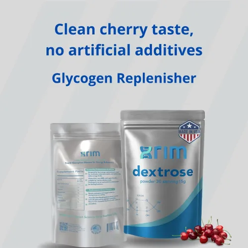 Vista 7 de XRIM Labs Dextrosa en polvo, sabor a cereza natural, energía rápida, apoyo de recuperación y energía, bolsa a granel de 15.87 oz