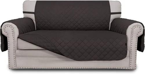 Vista 250 de Easy-Going - Funda reversible para sofá, resistente al agua, con varillas de espuma y correas elásticas, protector de muebles para mascotas y perros