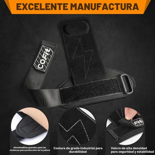 Vista 4 de COFIT Wrist Straps for Weightlifting, Workout Wrist Wraps with Dual-Layer Oxford Leather, Enhanced Grip for Optimal Hand and Wrist Protection, Gym
