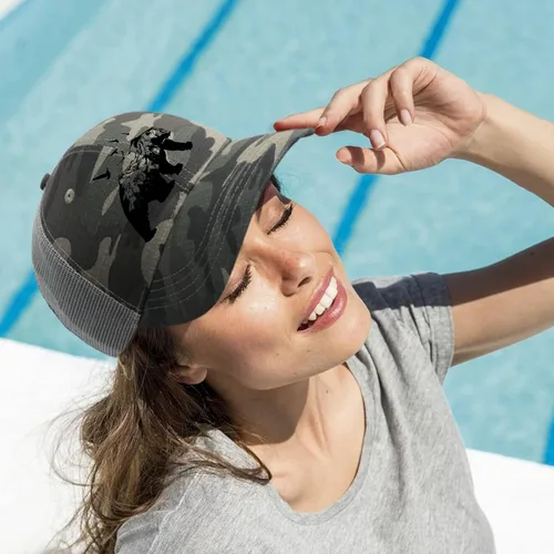 Vista 5 de devor Baseball Caps Bear Dad Hat for Women Funny Denim Hat Adjustable