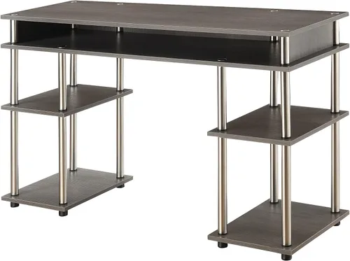 Vista 17 de Convenience Concepts Designs2Go No Tools - Escritorio para estudiantes de 47.25 pulgadas, escritorio contemporáneo para oficina, dormitorio y Blanco