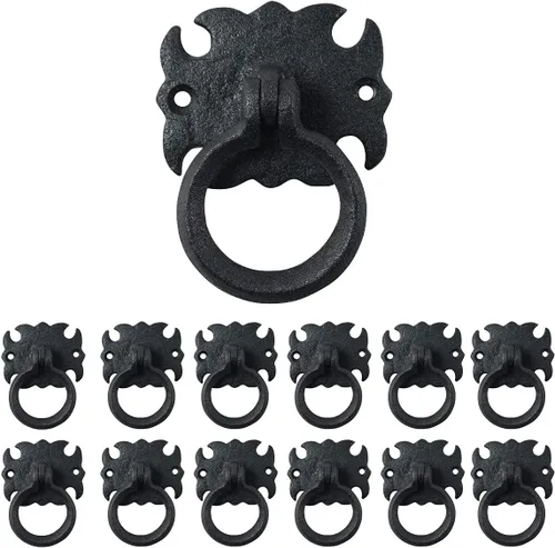 Vista 59 de Renovators Supply Manufacturing Manijas de Gabinete de 3 pulgadas de Hierro Forjado Negro Tiradores de Cajón Manijas Antiguas de Gabinete de Cocina
