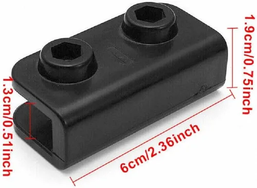 Vista 2 de 4 unids 2 vías pop-up gazebo reemplazo conector piezas de repuesto rectangular soporte conjunto negro