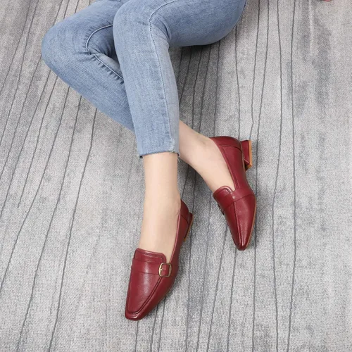 Vista 5 de Mona Flying - Mocasines de cuero planos informales para mujer