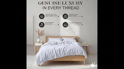 Vista 2 de Bluemoon Homes Sábanas de Algodón Egipcio de 800 Hilos Tamaño Twin Paquete de 2 - Juego de Sábanas de 4 Piezas Elástico Completo Sábana Ajustable
