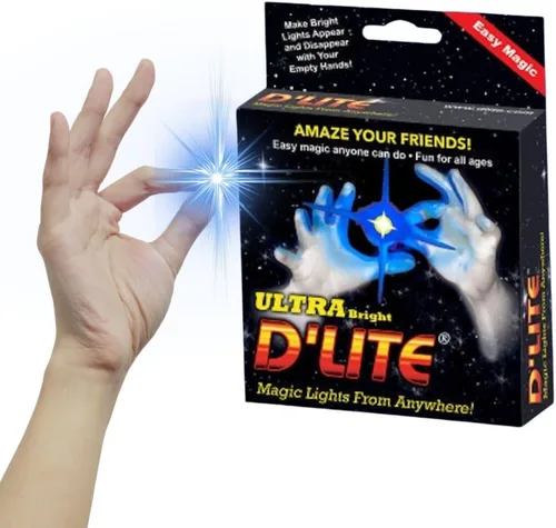 Vista 8 de D'lite Juego de trucos de iluminación de pulgar mágico, 2 dedos mágicos originales increíbles y ultra brillantes, trucos de magia de primer plano