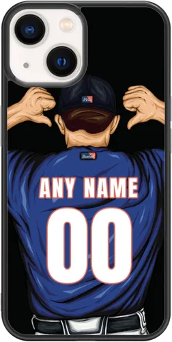 Vista 9 de Custome - Funda de teléfono de béisbol, diseño creativo de béisbol deportivo con número de estrella para iPhone 11, 12, 13, 14, 15 Pro Max Plus Mini