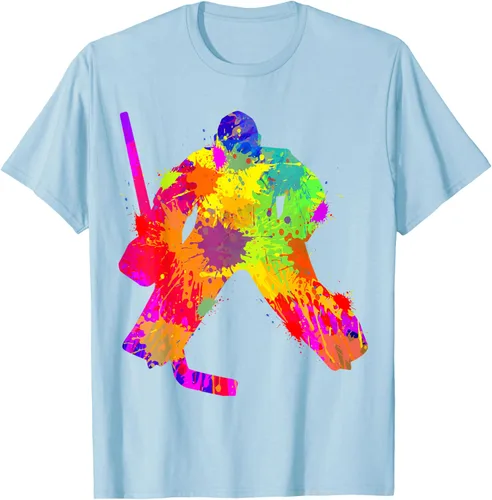 Vista 85 de Camiseta de hockey de hockey sobre hielo, Negro